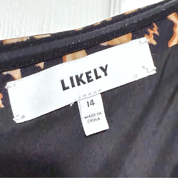 LIKELY Emile Leopard Print Strapless Tie Waist Wide Leg Jumpsuit 14 - Picture 4 of 9